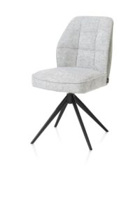 Bell, chaise - pi&eacute;tement noir - pivotante - confort ressorts - combi Calabria/Vada - Olive - Image 2