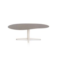 Saluti, eetkamertafel organisch 210 X 120 cm. - centrale teenpoot - creme - Lava