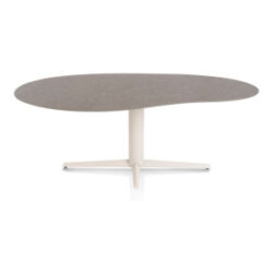 Saluti, table organic 210 X 120 cm. - pied central - cr&egrave;me - Lava