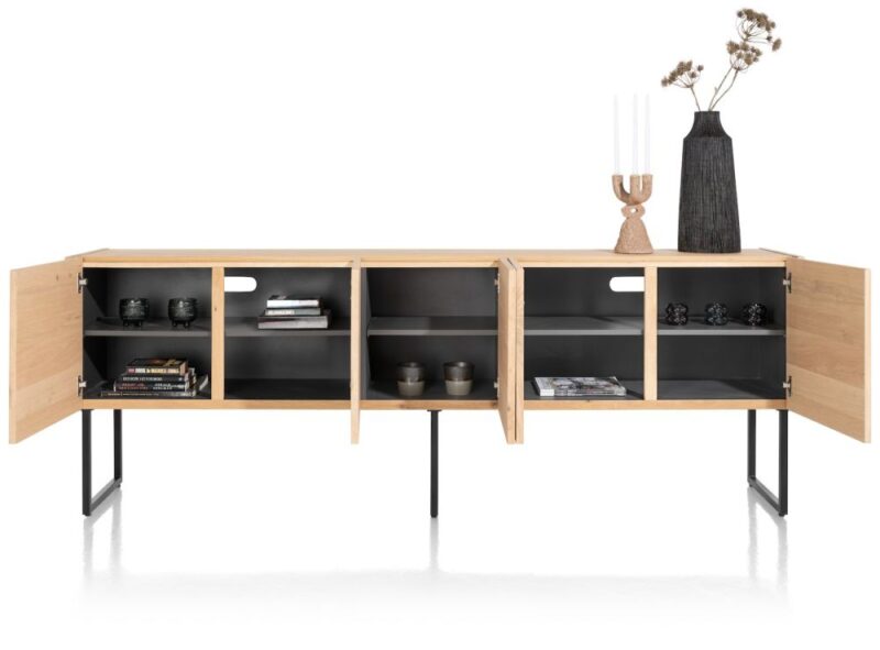 Carving, Dressoir 240 Cm. - 5-Deuren - Natural - Afbeelding 2