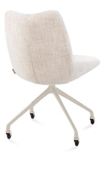 Mats, eetkamerstoel - wielen - creme - Luton - Creme - Afbeelding 2