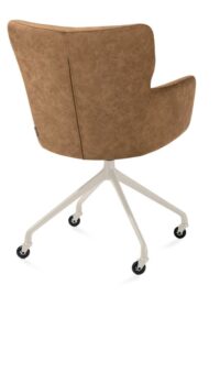 Sage, armstoel + wielen - alu frame in creme - stof Oregon - Desert - Afbeelding 2