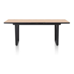 Avalox, table &agrave; rallonge 160 (+ 50) x 98 cm - couleur oak natural vintage - V pied