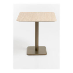 Brest bistrotafel Travertine 75x75cm - Goud