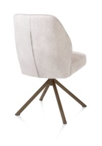 Bell, eetkamerstoel - steelbrown frame recht - draaibaar - pocket - stof Calabria - Kiezel - Afbeelding 3