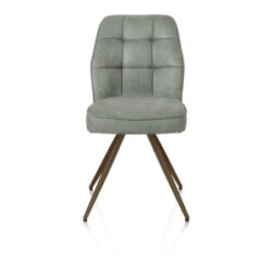 Bell, eetkamerstoel - steelbrown frame - pocket - stof Calabria - Olijf
