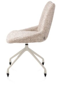 Mats, eetkamerstoel - wielen - creme - Luton - Koper - Afbeelding 3