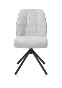 Bell, eetkamerstoel - zwart frame recht - draaibaar - pocket - combi Calabria/Vada - Olijf