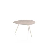 Salutina, salontafel 68 x 68 cm - 3 pootjes - cr&egrave;me