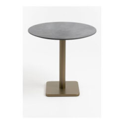 Brest bistrotafel stone anthracite D80cm - Goud