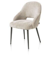 Nikolas, chaise - gris (RAL 7022) - tissu Enzo - Champagne - Image 2