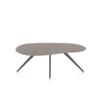 Saluti, eetkamertafel organisch 180 x 120 cm. - 4 poot - graphiet - Lava