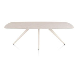 Saluti, table ovale 240 x 110 cm. - 4 pieds - cr&egrave;me - Light sand