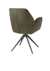 Bell, armstoel - grafiet frame - draaibaar - pocket - stof calabria - mosgroen - Afbeelding 3