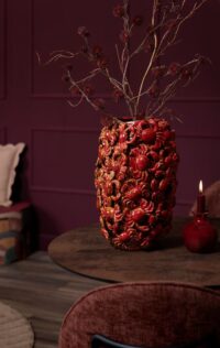 Crabby vaas H39cm - Rood - Afbeelding 3
