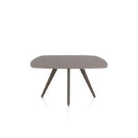 Saluti, eetkamertafel ovaal 150 x 105 cm. - 4 poot - steelbrown - Lava