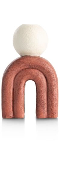 Lot kandelaar H15,5cm - bruin