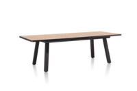Avalox, uitschuiftafel 190 (+ 60) x 98 cm - kleur naturel - 4 poot - Afbeelding 2
