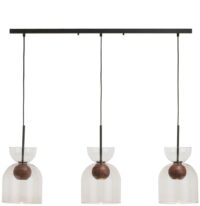 Skylar hanglamp 3*GU10 - Zwart / antraciet