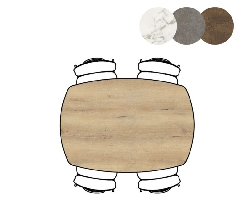Masura, Table De Bar Ovale - 150 X 105 Cm - (Hauteur 92 Cm) - Chene - Image 2