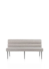 Jace, banc 170 cm + confort ressorts - tissu Luton - gris