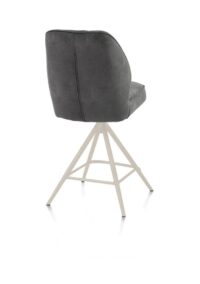 Bell, barstoel - creme frame - draaibaar - pocket - stof calabria - Antraciet - Afbeelding 3