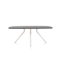 Arvada, table 160 x 100 cm. - ovale - pied central Nebbia - Onyx Nebbia
