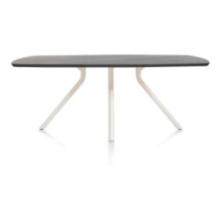 Arvada, tafel 160 x 100 cm. - ovaal - centrale poot Nebbia - Onyx Nebbia