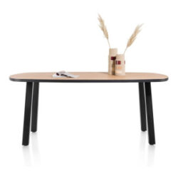 Avalox, bartafel ovaal 240 x 110 cm - kleur naturel - 4 poot