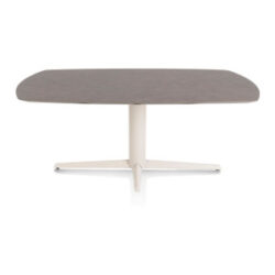 Saluti, table ovale 180 X 105 cm. - pied central - cr&egrave;me - Lava