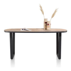 Avalox, bartafel ovaal 210 x 110 cm - kleur driftwood - V poot