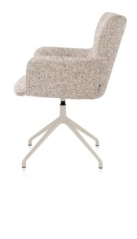 Sage, armstoel draaibaar - creme - stof Luton - koper - Afbeelding 3