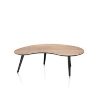 Maze, table basse 100 x 59 cm - forme haricot - hauteur 32 cm - Railway brown