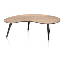 Maze, table basse 100 x 59 cm - forme haricot - hauteur 32 cm - Railway brown