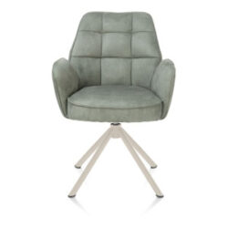 Bell, armstoel - creme frame recht - draaibaar - pocket - stof Calabria - Olijf