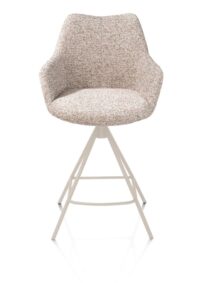 Mats, barstoel - metalen 4-pootjes - creme - Luton - Koper