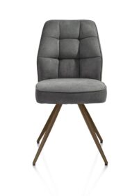 Bell, eetkamerstoel - steelbrown frame - pocket - stof Calabria - Antraciet