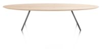 Niora, table basse 150 x 50 cm - chene placage - Metal graphite - Image 2
