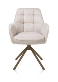 Bell, armstoel - steelbrown frame recht - draaibaar - pocket - stof Calabria - Kiezel