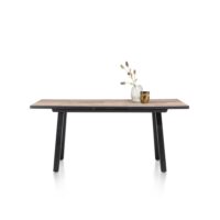 Avalox, table de bar &agrave; rallonge 160 (+ 50) x 98 cm - couleur driftwood - 4 pied