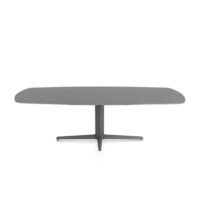 Saluti, eetkamertafel ovaal 240 X 110 cm. - centrale teenpoot - grafiet - Antraciet