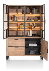 Pavarotti, vitrine 140 cm - 2-portes en verre + 1-porte + 2-tiroirs (+ LED) - Image 3