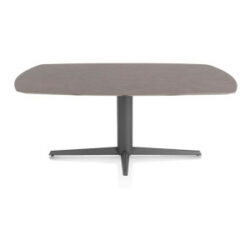 Saluti, table ovale 180 X 105 cm. - pied central - graphite - Lava