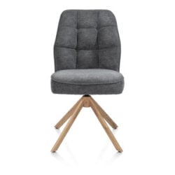 Bell, chaise - pi&eacute;tement aspect ch&ecirc;ne - pivotante - relax - confort ressorts - combi Calabria/Vada - Anthracite