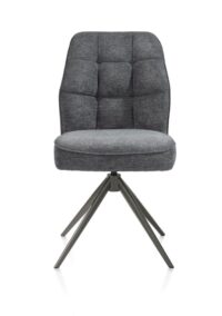 Bell, chaise - piétement graphite - pivotante - relax - confort ressorts - combi Calabria/Vada - Anthracite
