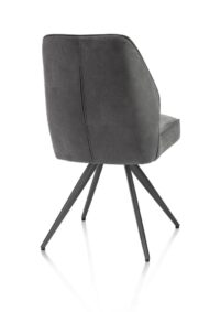 Bell, eetkamerstoel - grafiet frame - pocket - stof Calabria - Antraciet - Afbeelding 3