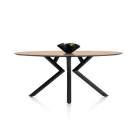 Masura, table de bar ellipse - 220 x 105 cm (hauteur 92 cm) - Chene