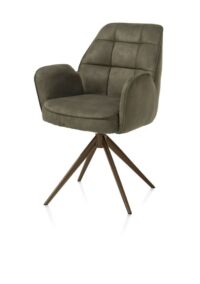 Bell, armstoel - steelbrown frame - draaibaar - pocket - stof Calabria - mosgroen - Afbeelding 2
