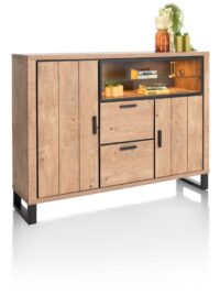 Pavarotti, dressette 160 cm - 2-deuren + 2-laden + 2-niches (+ LED) - Afbeelding 2