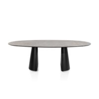 Arabax, table - ellipse - 240 x 120 cm - Gris clair